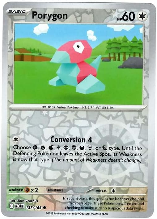 Pokemon - Porygon 137/165 - Pokemon 151 - Reverse Foil - Single Card