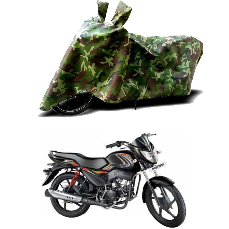 Image of 100% Water Resistant Bike Scooty Two Wheeler Body Cover Compatible for Mahindra Pantero KS /UV-Rays /Heat Protection /Birds Dropping /Scratchproof /Dust Proof /Waterproof /All Varient[Green MJ]