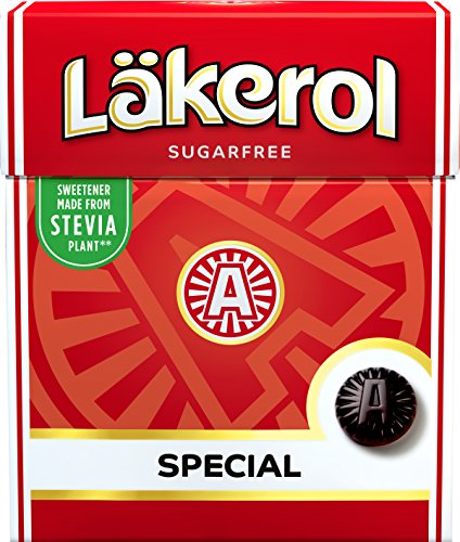 Lakerol Sugar Free and Calorie Free Pastilles, Special Menthol Liqorice Flavoured, 1 box