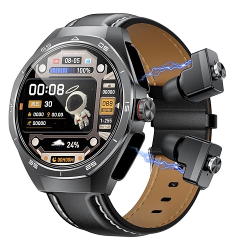 ATEVIX Smart Watch with Wireless Earbuds, Bluetooth Call Watches for Men 1.53