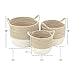CosmoLiving by Cosmopolitan Seagrass Handmade Two Toned Storage Basket with Handles, Set of 3 13
