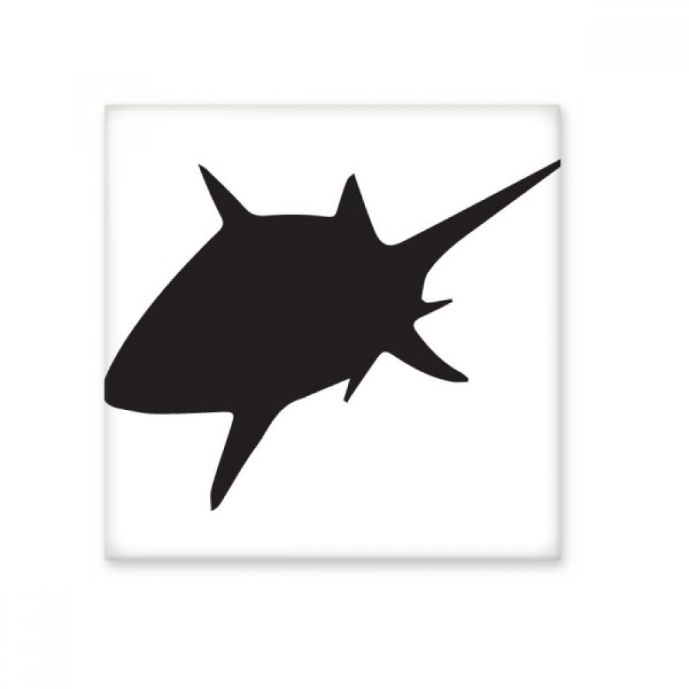 Carreau de céramique requin noir 10x10 cm pour décor de cuisine et salle de bains
