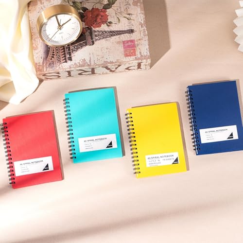 FLYING EAGLE 60 Pack Small Spiral Notebooks 4x6, A6 Cute Mini Journal Plastic Hardcover 8mm Ruled Notebook, 4 Colorful Plastic Hardcover 8mm Ruled Notebook for School Work — view 4
