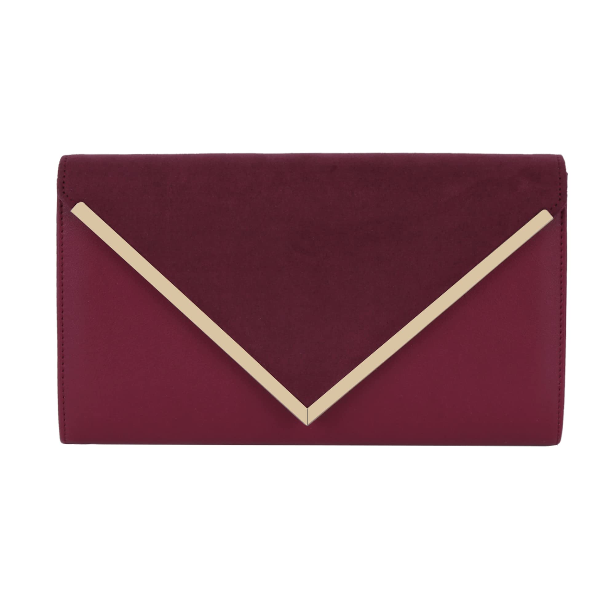 Pochette élégante en velours pour femme - Sac à main avec chaîne - Pour mariage, bal de fin d'année, fête