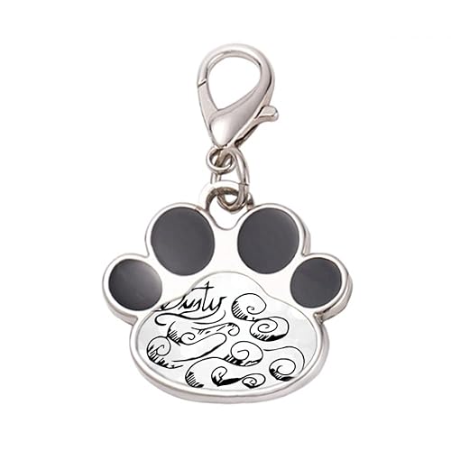 DIYthinker?Cloudy Weather Hand Painted Pattern Pet Tag Keychain Dog Cat ID