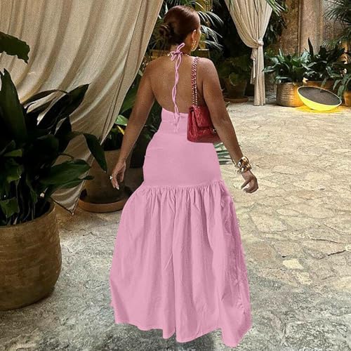 Haut paréo réglable et jupe maxi rose S : le cache-maillot de bain modulable - 3