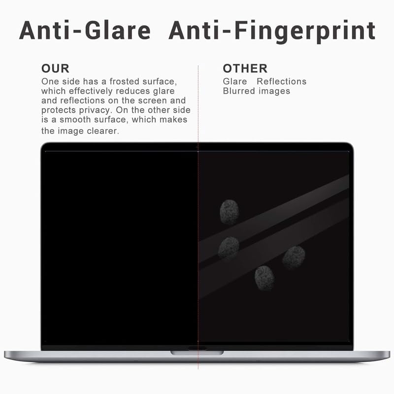 Image of Pxin Privacy Screen Filter Compatible for MacBook Air 15 Inch Magnetic Privacy Screen Filter - No Eye Strain | Anti Blue Light + Anti Glare.