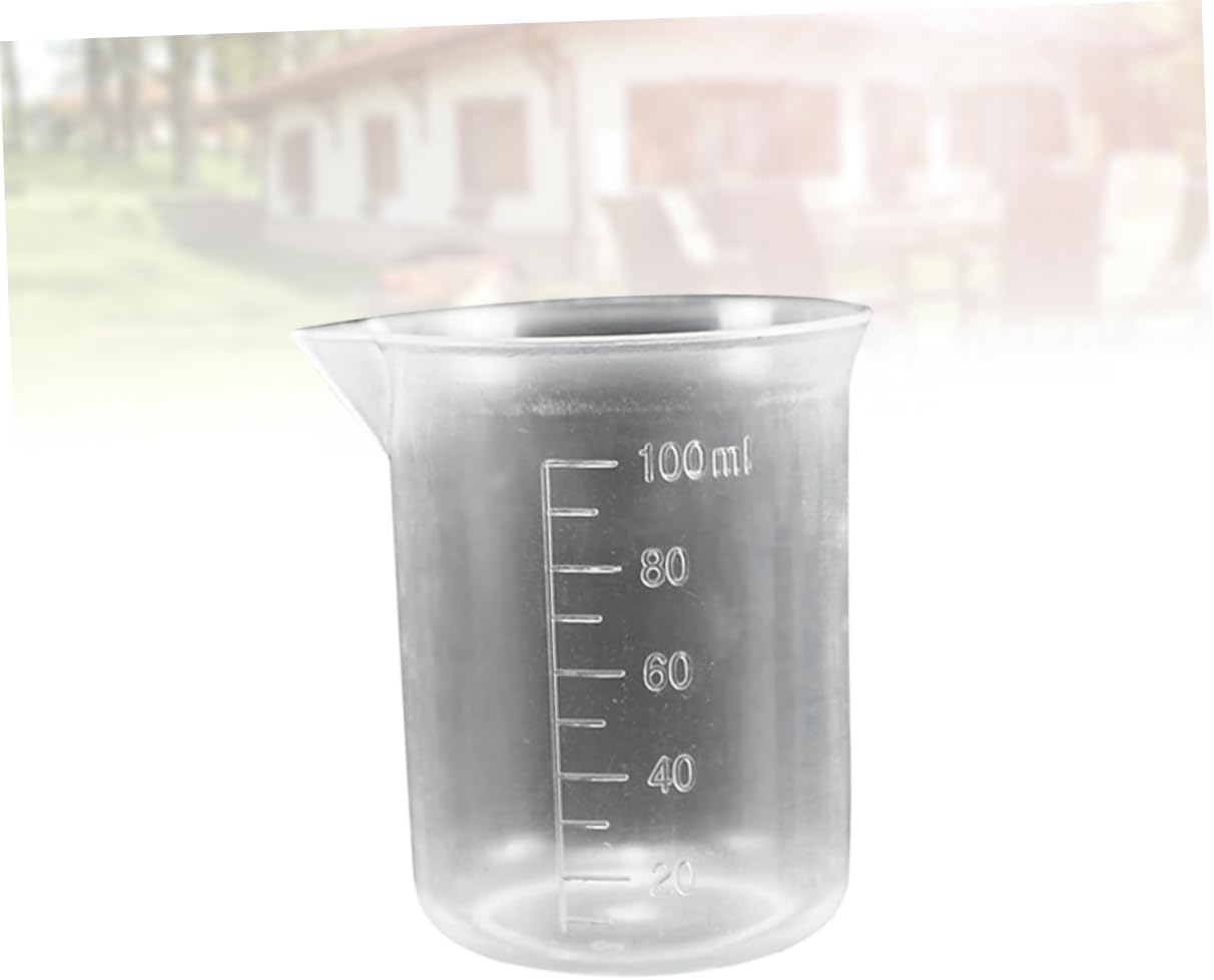 VALICLUD PP Plastic Beaker Cup Measuring Cup with Graduated Scale for Lab and Kitchen Use Easy to Clean Wide Mouth Design for Liquid Measurements