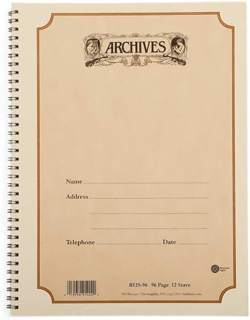 staff paper notebook