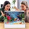 Teyva Daily 60 Pcs Ocean Diorama Kit Habitat Project Box Set 3D Ocean Diorama Supplies Include Under The Sea Animals Figures Artificial Coral Seagrass with Cardboard for DIY Crafts Gifts #3