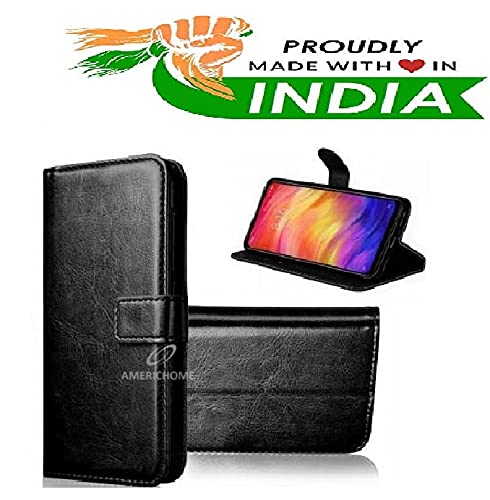 Image of Inside Rubber TPU with Card Pockets Magnetic Closure Protection Compatible with Realme C21, RMX3201 (Blue)