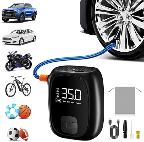 Tire Inflator Portable Air Compressor – Fast Inflation, Auto Shut...
