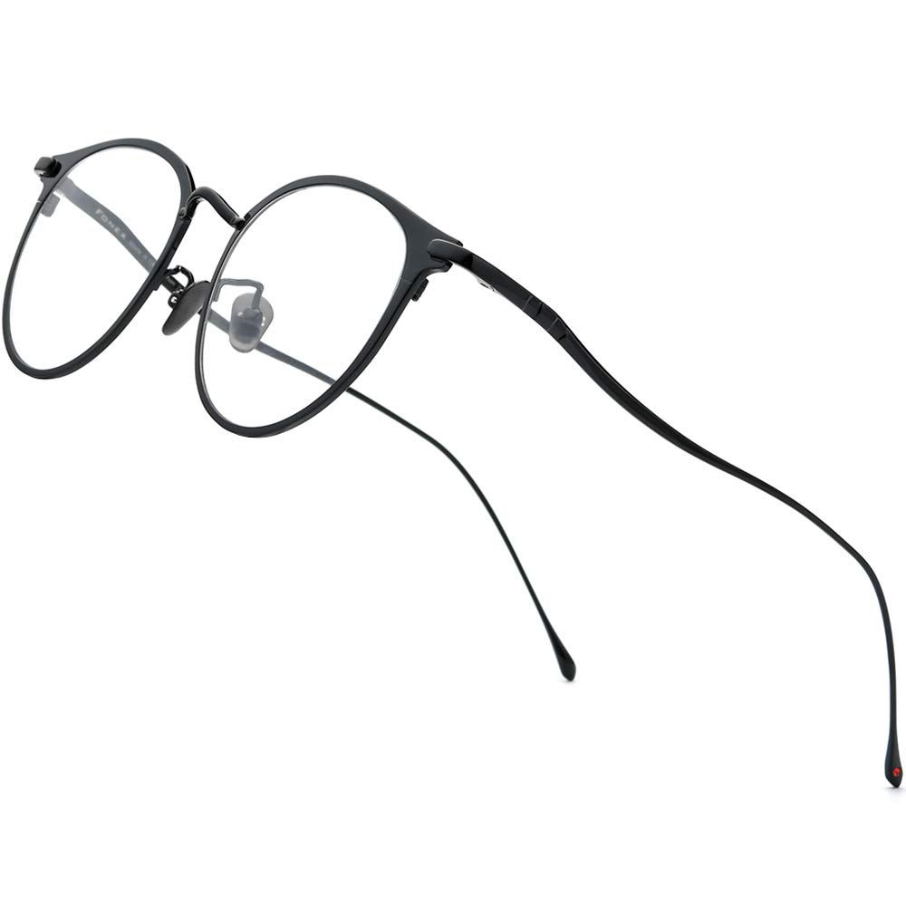 FONEXTitanium Glasses Frame, Women Round Myopia Optical Eyeglasses 8509