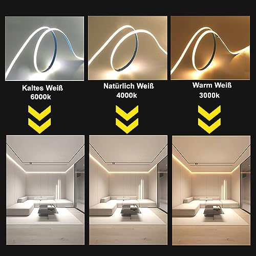 USB 5V 2m COB LED Striscia,4000K Middium White,320...