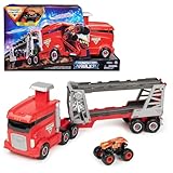 Monster Jam Launch & Go Hauler Playset with Exclusive Max-D Truck, Transports Up to 8 Monster Trucks, Slam Launch Feature, True Metal 1:64 Scale – Official Toy for Kids Ages 3+