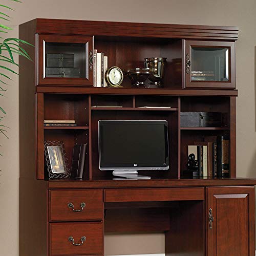 Bowery Hill Traditional Home Office Computer Credenza Hutch In Cherry #TOP5