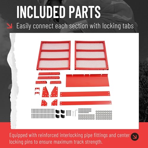 Gelacie Jump Ramp Foldable Portable Skateboard Powder Coated Steel Launch Ramp for Pros & Beginners Compatible with BMX MTB RC Car Stunt Scooter Inline Quad Skates Heavy Duty 300 lbs Red