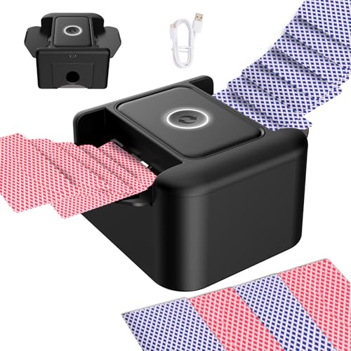 Lxjmcwio Rechargeable Automatic Card Shuffler 1-2 Deck, 2000 mAh Built