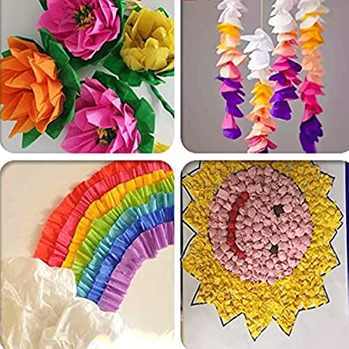 Premium Crepe Paper Party Streamers 21 Assorted Colors Large 20 Inch X 3.2 Ft. Per Sheet For Diy Crepe Paper Flowers Crafts Gift Wrapping Box Birthday Wedding Party Drop Decoration Supply(30) #TOP5