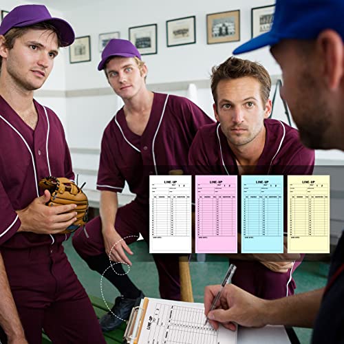 Eersida Baseball Clipboard and 24 Pcs Baseball and Softball Lineup Cards, Dry Erase Baseball Lineup Board Referee Marker Boards Softball Lineup Card for Coach Gift Baseball Softball - Thumbnail 6