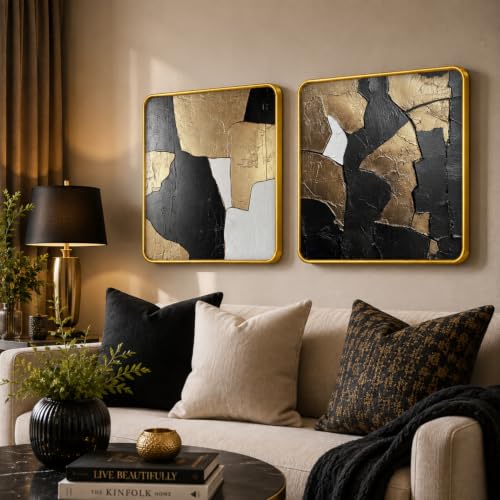 Image of RANDOM Premium Square Wall Painting Set of 2, 38 x 38 cm (Square Painting)
