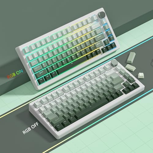 Image of Womier Green Keycaps for Mechanical Keyboard, Shine Through PBT Keycaps