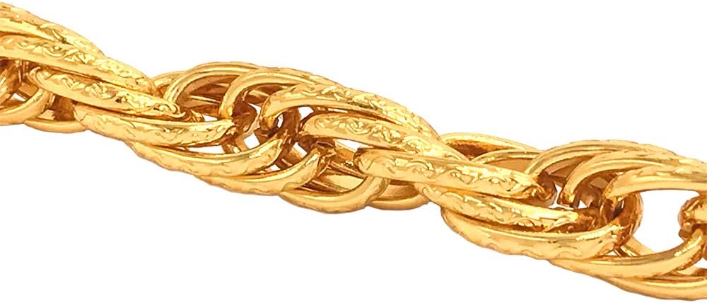 18k Gold Rope Chain 30" Long 13mm thick Big Chunky Hip Hop Gold Chains for Rapper Gangsta Rope Chain Waterproof and Tarnish-resistant Classic 80s 90s 00s Chunky Gold Chain Perfect for Costume Themed Parties and Daily Wear - Image 5