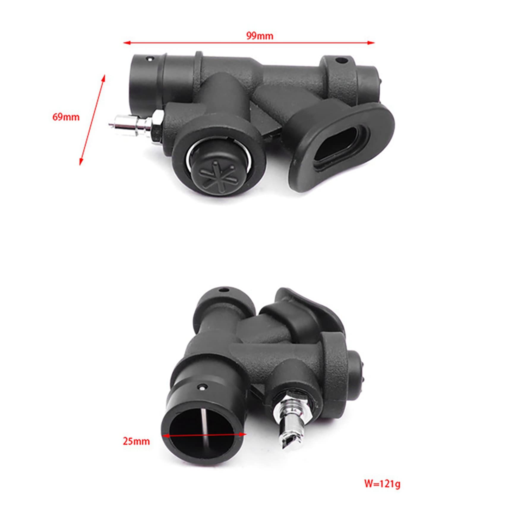 TsoLay 2X Gerätetauchen Universal BCD Power Inflator mit Standardanschluss mit 45 Grad Abgewinkeltem Mund Stücke für Scuba Tauchen BCD