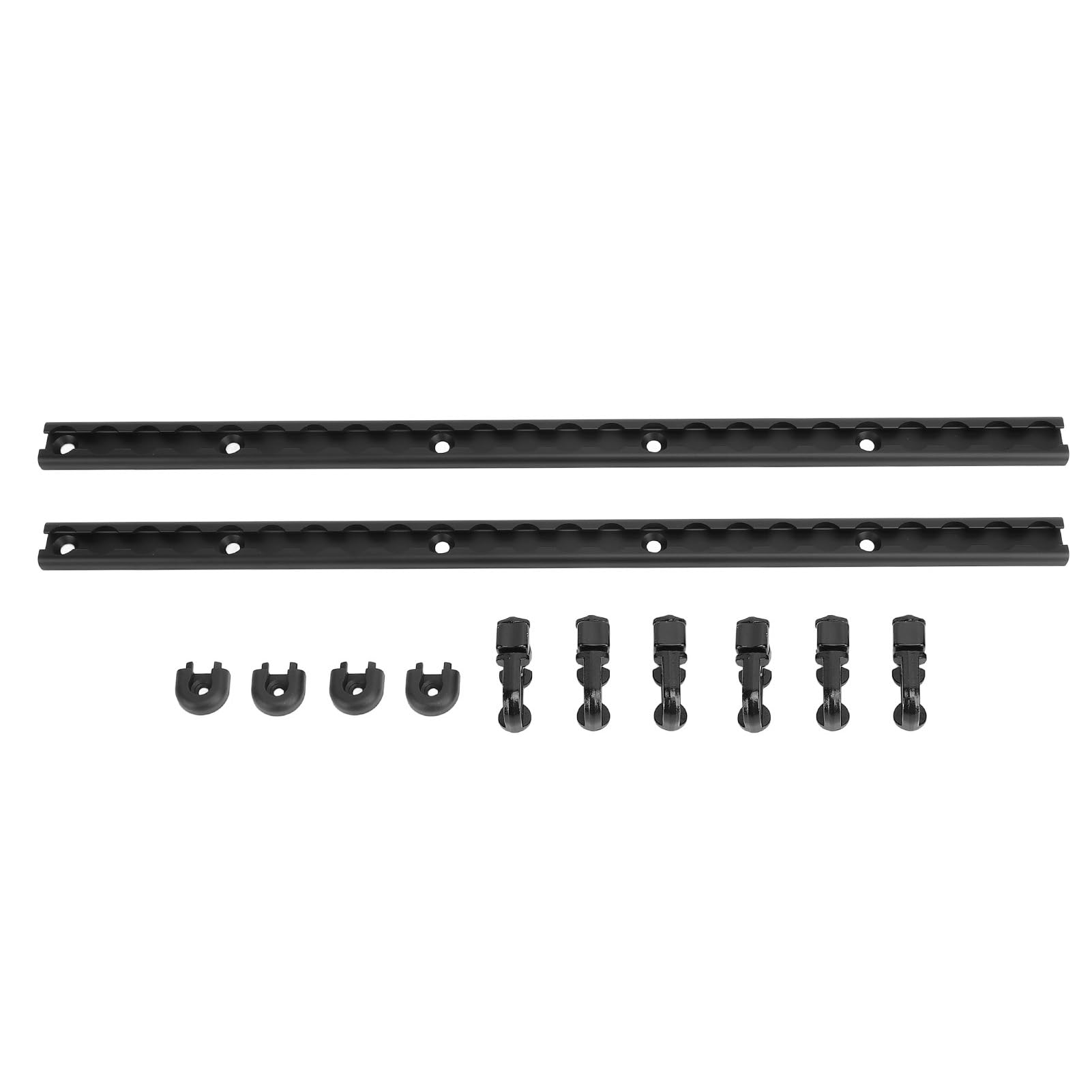 Cryfokt 60cm L Track Tie Down System, L Track Rail with 6pcs Double Threaded Stud Fittings Truck Bed Rail Tie Down System for Motorcycles, Dirt Bikes Trucks, ATVs and Bikes Trailers