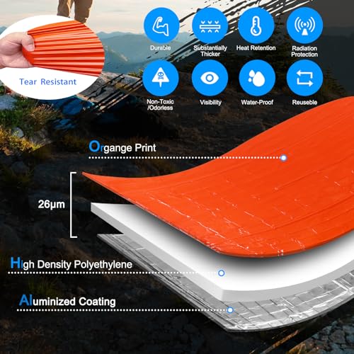 Emergency-Poncho-4-Pack-53-x-51-Emergency-Blanket-2-Pack-82-x-60-with-Mylar-Blanket-Liner-Larger-and-Thicker-Survival-Blanket