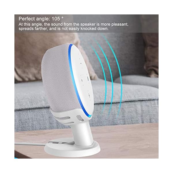 oGoDeal Stand for Echo Dot 3 3rd Generation Speaker Holder Dot Accessories Desk Table Mount Bracket (White) - Image 4