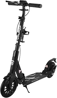XiYou Teens/Adults Kick Scooter with Cup Holder and Disc Brake, Lightweight Commuter Scooter for 130-190cm Height, Large 200mm Wheels