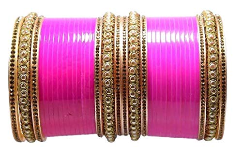 Shanaya Traders Red Chura/Chuda/Choora with Pearl & Kundan Stones Bridal Royal Punjabi Chooda Chuda Set for Women and Girls (Pink, 2.4) (B08P3QDPDP) Amazon Price History, Amazon Price Tracker