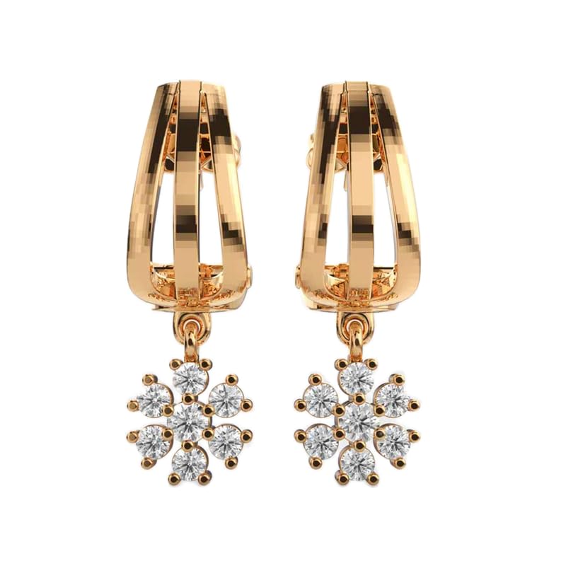 Boucles d'oreilles pendantes en argent avec fleurs pour sublimer vos tenues de soirée