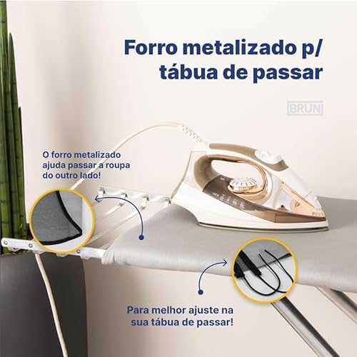 Capa Forro Térmico Para Tábua De Passar Roupa Com Espuma Tamanhos P, M e G (M (1,20 x 0,45 m))