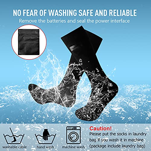 HATMIG Heated Socks with Battery, Electric Foot Warmer, 3 Files, Adjustable Temperature Socks, Heated Socks for Men and Women - Image 4