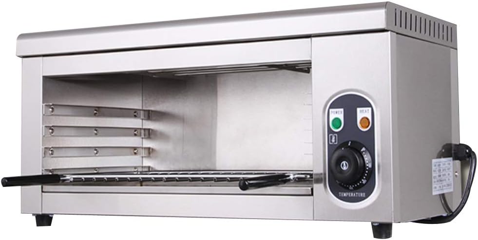 Electric Cheese Melter 1500W Salamander Broiler Countertop Oven with Temperature Control, Kitchen Cheese Melting Grilling Tool for Home, Hotels, Restaurants