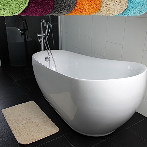 DILUMA Badematte 2-teiliges Set 50 x 80 und 45 x 50 cm Rutschfester Badvorleger Premium Badteppich 1200 g/m² weich… – Bild 8