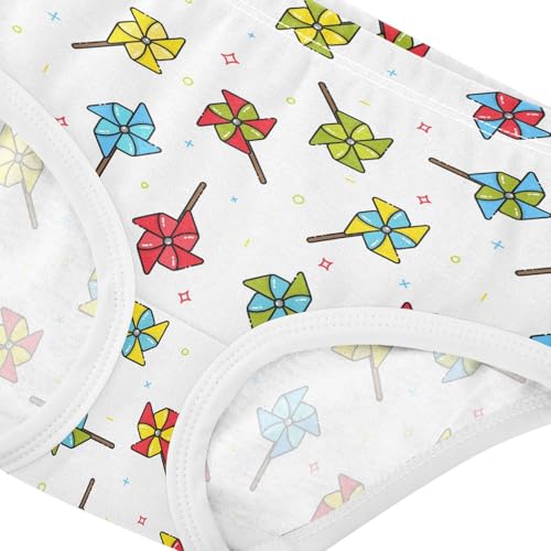 Girls' Underwear Colorful Windmills Cotton Stretch Comfort Toddler Panties4