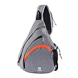 Lucien Hanna Small Canvas Sling Backpack Hiking Daypack for Men and Women Crossbody Single Strap Backpack