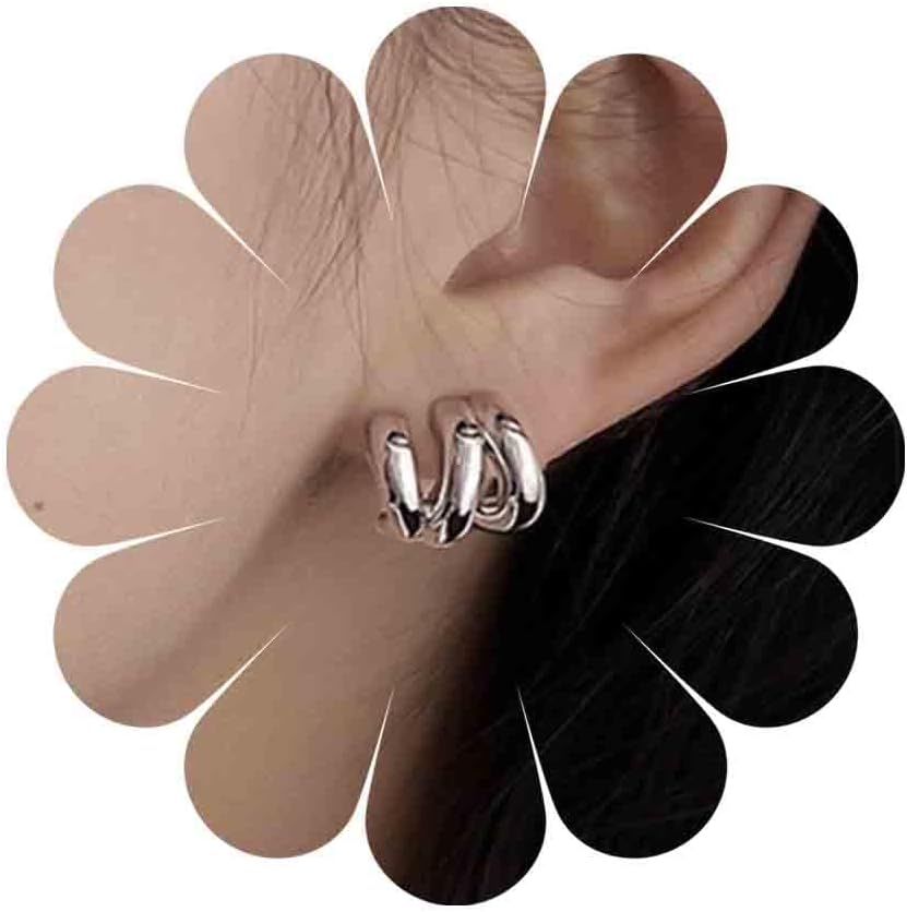 Boho Claw Earrings Gold Claw Stud Earrings Minimalist Needle Claw Earrings Triple Huggie Hoop Earrings Geometric Irregular Earrings Jewelry for Women