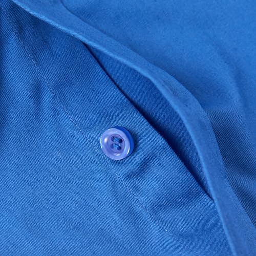 Image of Boys' Button Down Dress Shirts Kids Long Sleeve Solid Collared Uniform Shirt for Toddler Boy (Size 2T-20)
