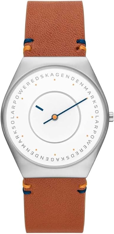 Fossil Horloge Heren Skagen Herenhorloge Zonne-energie Met Leren