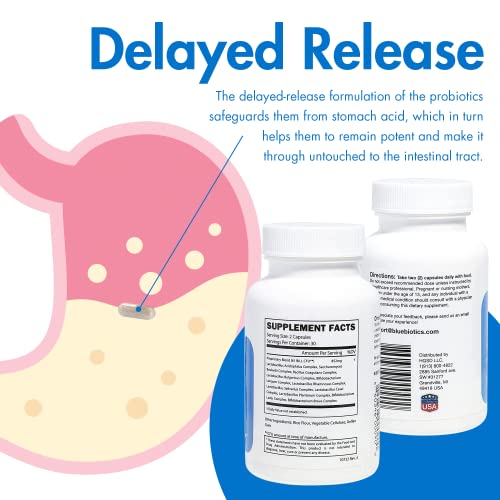 Bluebiotics Ultimate Care Probiotics For Women And Probiotics For Men. 61 Billion Cfu - Gluten Free, Dairy Free, Soy Free, 100% Organic - 1 Month Supply 60 Vegetable Capsules #TOP3