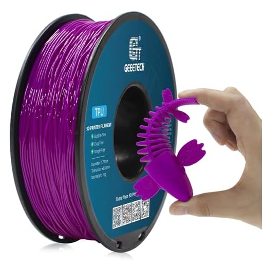GEEETECH TPU flexible filamento 1,75 mm, filamento 95 A TPU para impresora 3D, bobina de 1 kg, morado
