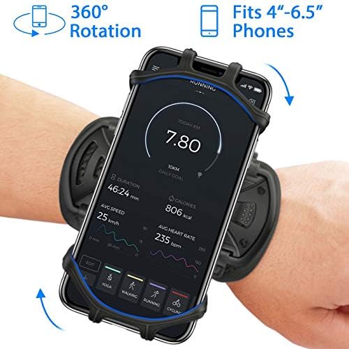 Running Armband, 360° Rotation Detachable Running Phone Holder Compatible with iPhone 13/13 Pro/12/12 Pro/11/11Pro Max/11Pro/X/8 Plus/8/7/6 Plus Samsung S9 S10 plus,Sports Armband(4''- 6.5'')