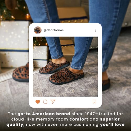 Image of Dearfoams Women's Lightweight Memory Foam Indoor House Slipper Darcy Velour Clog with Wide Widths