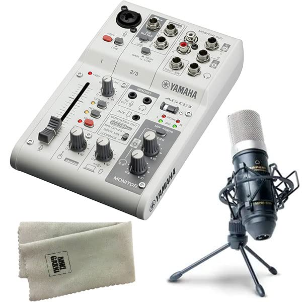 Amazon.co.jp: YAMAHA ミキサー AG03MK2 W(白) + コンデンサーマイク 