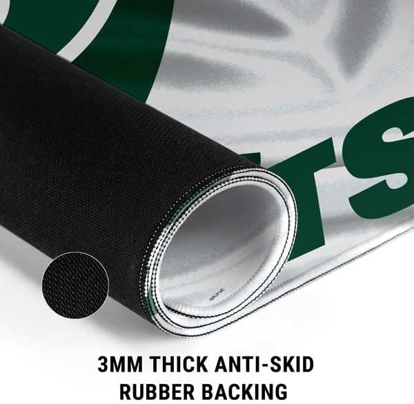 Skinit Extra Large Gaming Mouse Pad - Officially Licensed New York Jets Design with Stitched Edges, Waterproof, Non-Slip Rubber Base, Desk Mat for Keyboard & Mouse, 35.75" x 15.4" inches