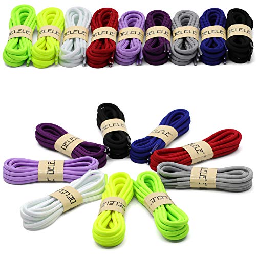 Delele 2 Pair Round Solid Climbing Shoelaces Black Hiking Shoe Laces Boot Laces 61.02 Inch #TOP6
